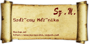 Szécsy Mónika névjegykártya